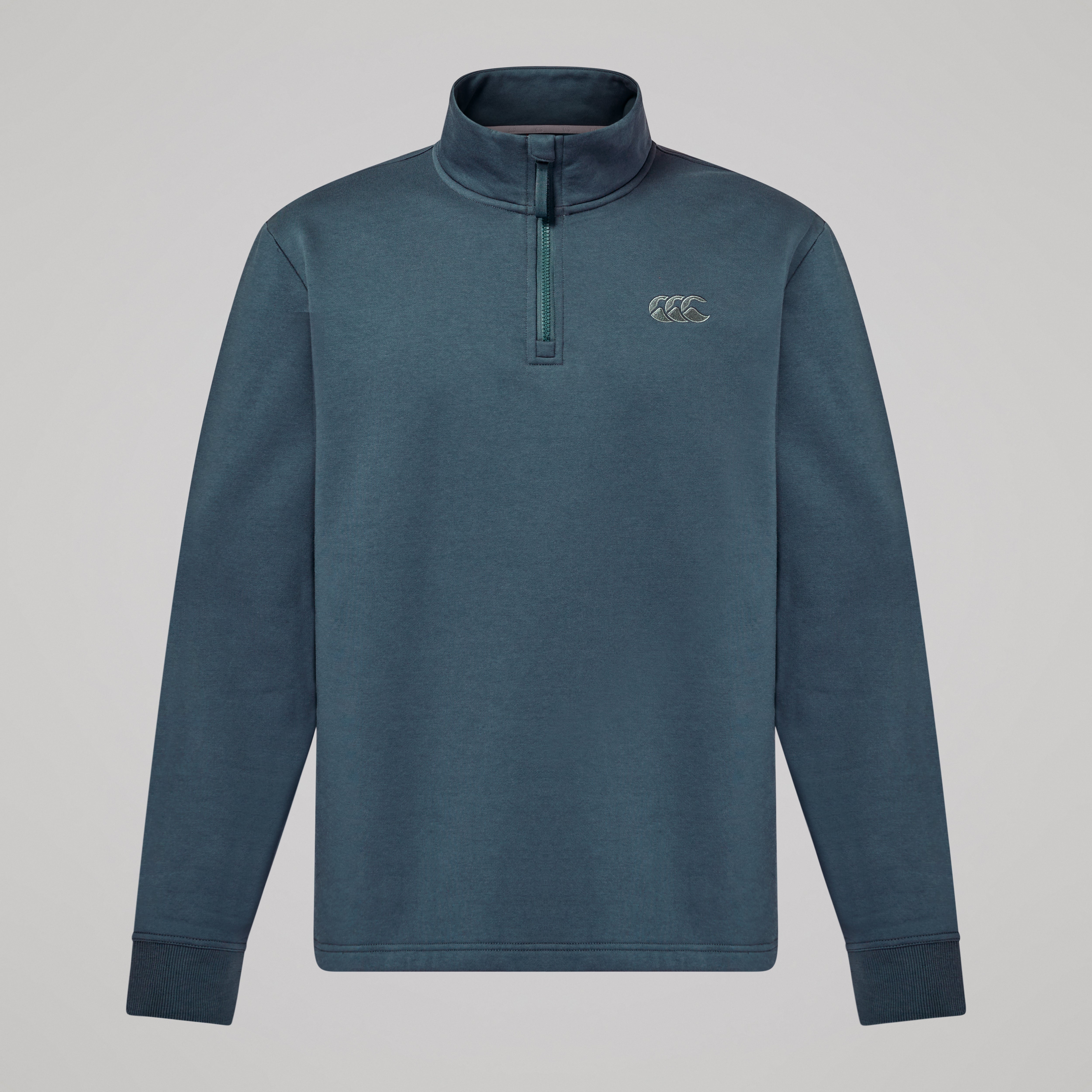 Mens Fundamentals 1/4 Zip Sweatshirt Grey | Blue | Canterbury
