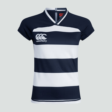 Womens Vapodri Evader Hooped Jersey Navy