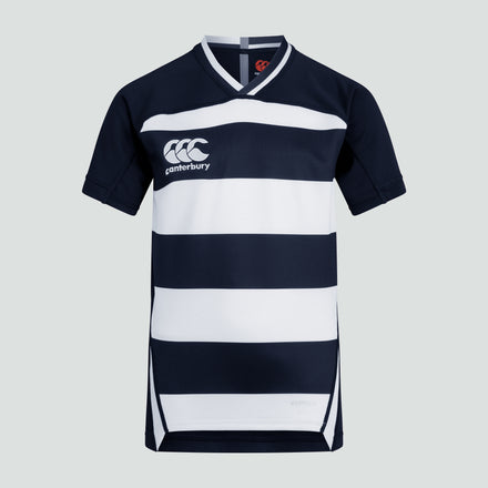 Junior Unisex Vapodri Evader Hooped Jersey Navy