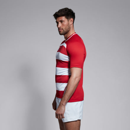 Mens Vapodri Evader Hooped Jersey Red
