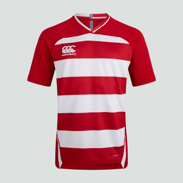 Mens Vapodri Evader Hooped Jersey Red