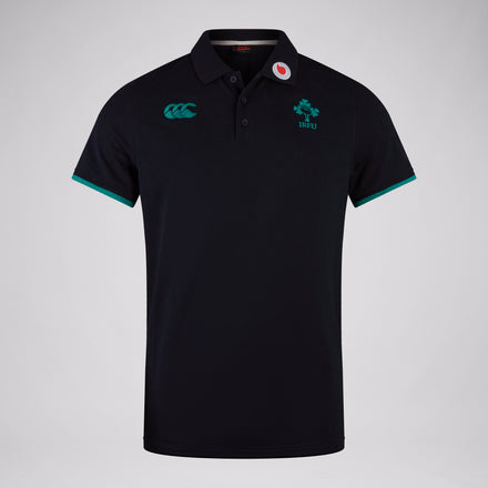Mens Ireland Team Polo Shirt Black/Green
