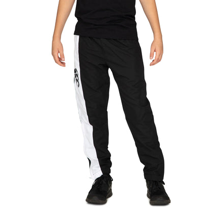 Kids Taper Leg Stripe Cuffed Trackpant Black
