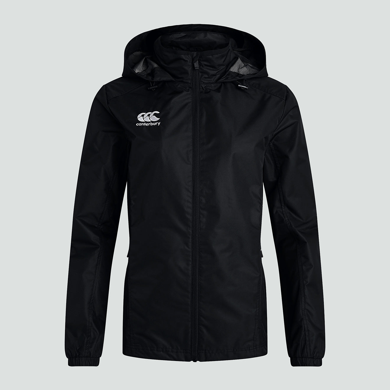 Womens Club Vaposhield Full Zip Rain Jacket Black | Black | Canterbury