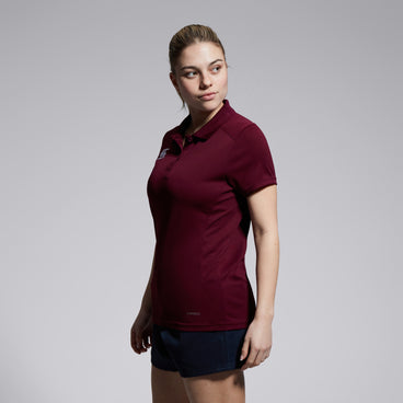 Womens Club Dry Polo Shirt Maroon
