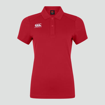 Womens Club Dry Polo Shirt Red