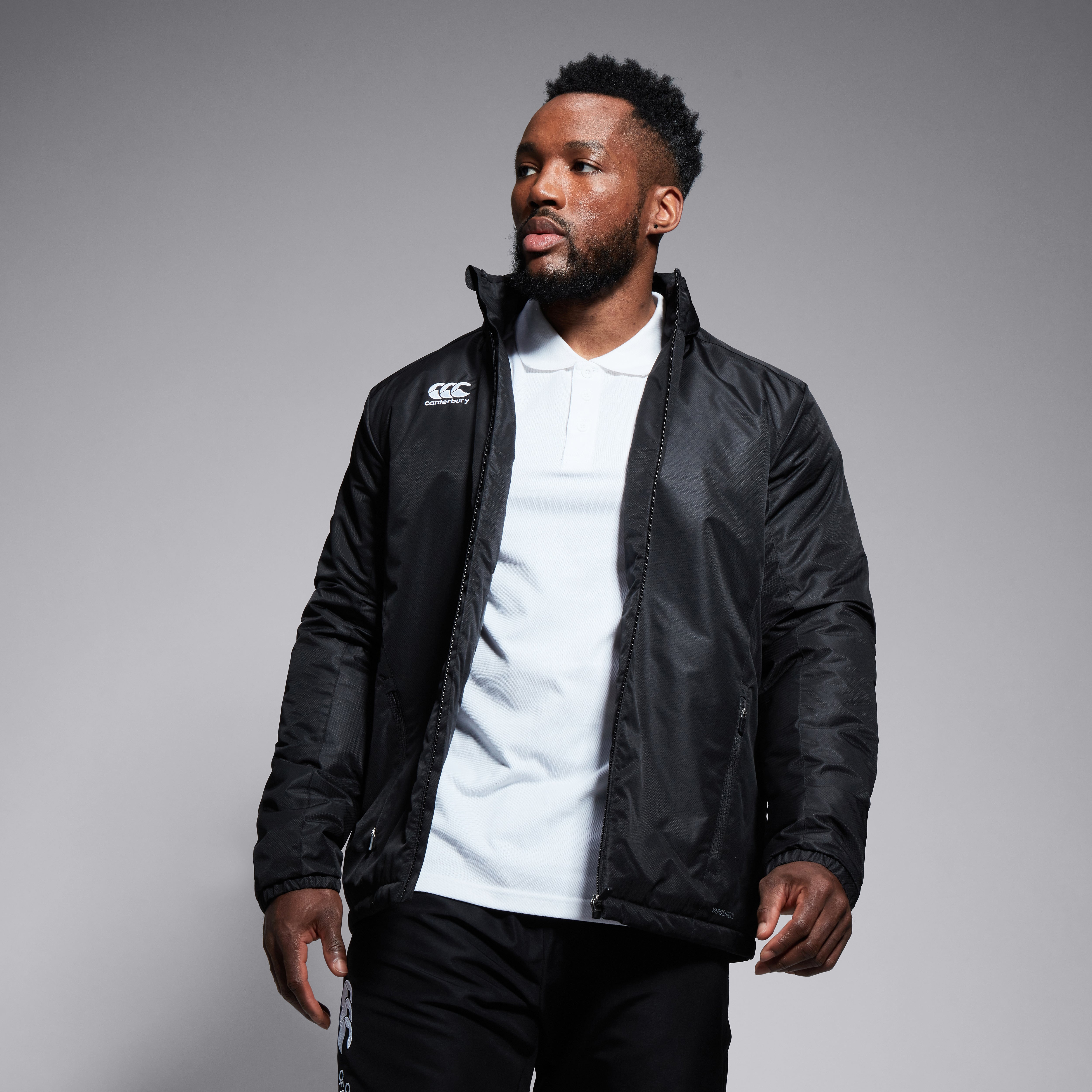 Mens Club Vaposhield Stadium Jacket Black | Black | Canterbury
