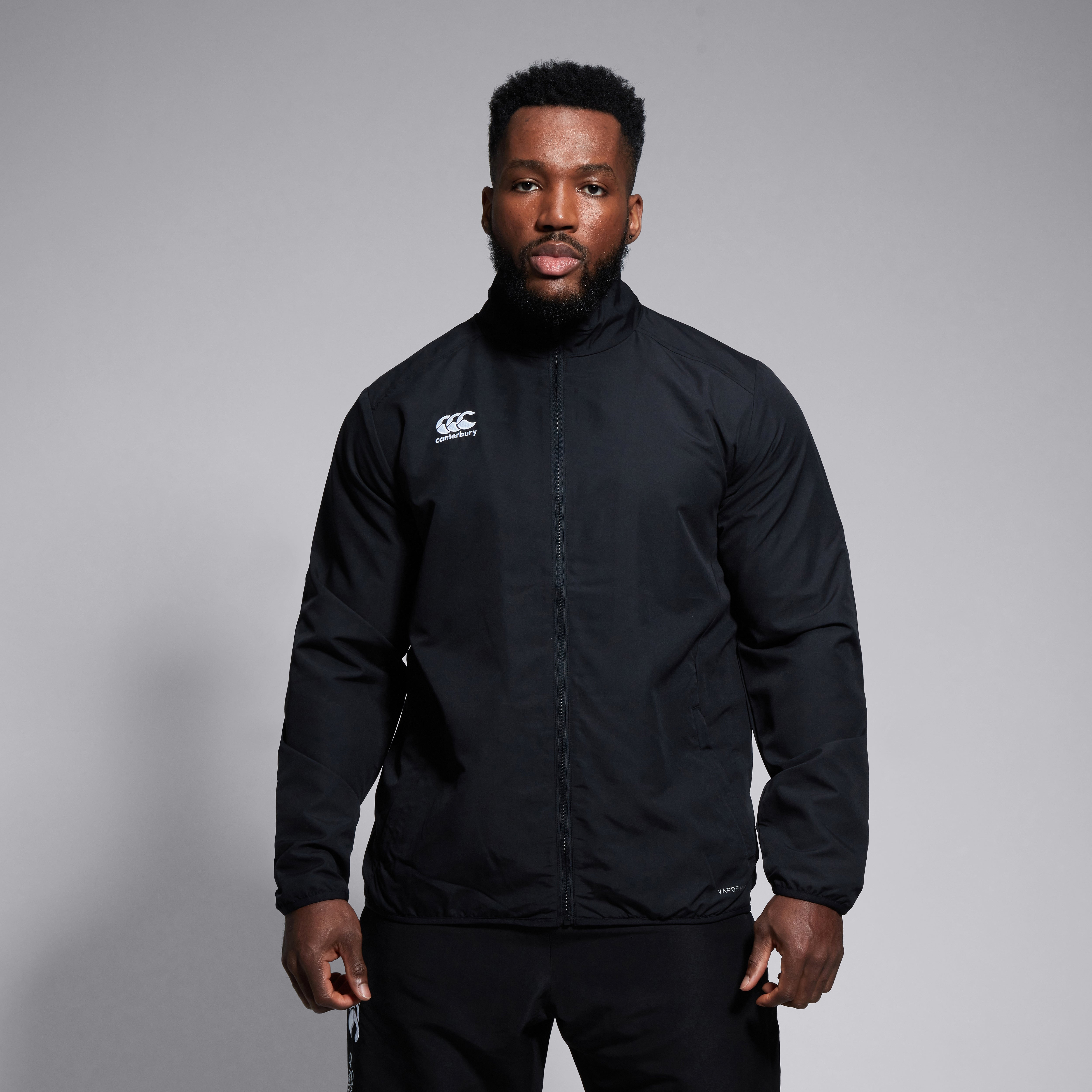 Mens Club Track Jacket Black | Black | Canterbury