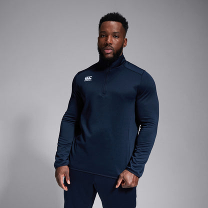 Mens Club 1/4 Zip Mid Layer Training Top Navy