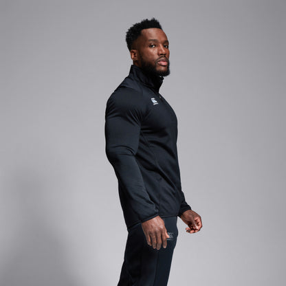 Mens Club 1/4 Zip Mid Layer Training Top Black