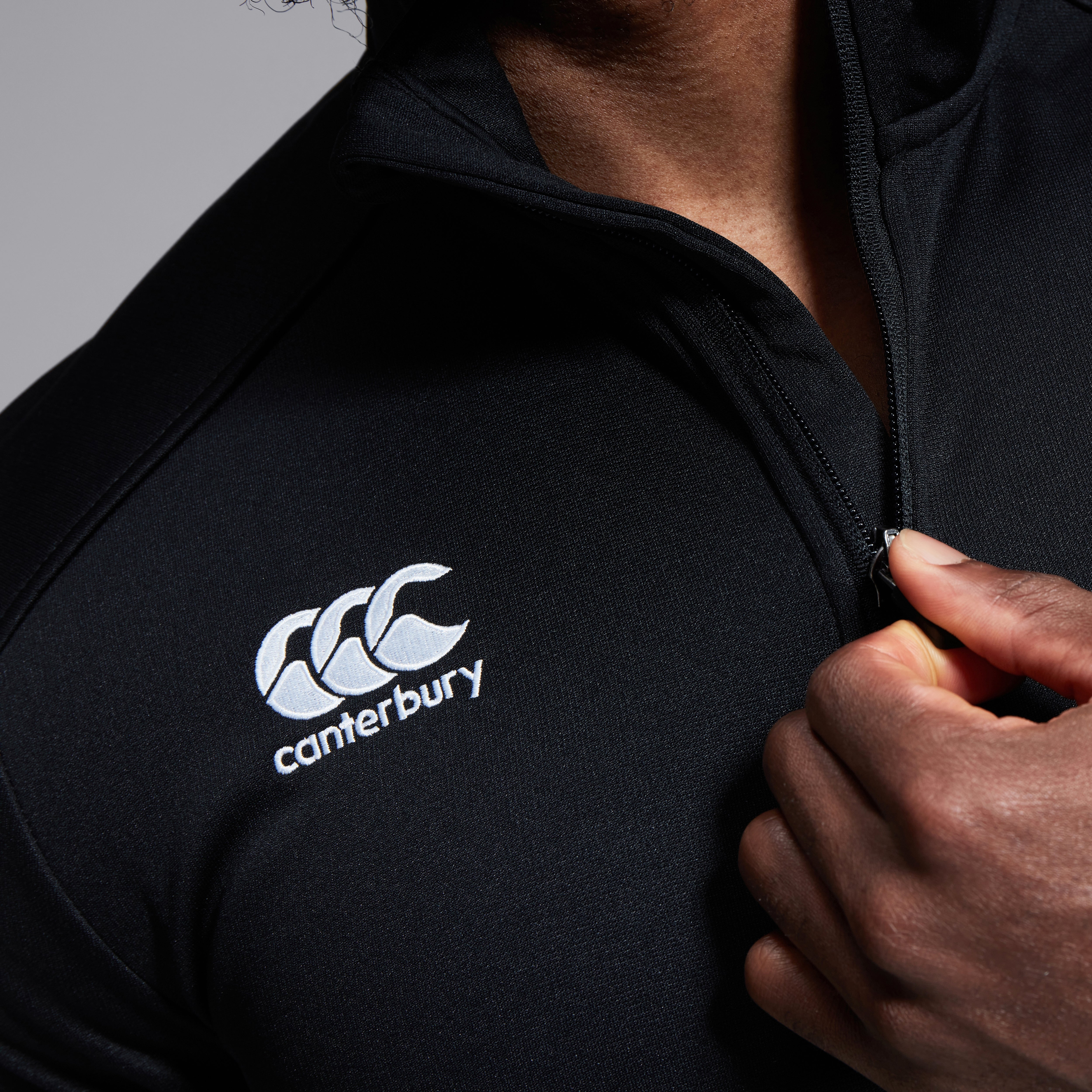 Mens Club 1/4 Zip Mid Layer Training Top Black | Black | Canterbury