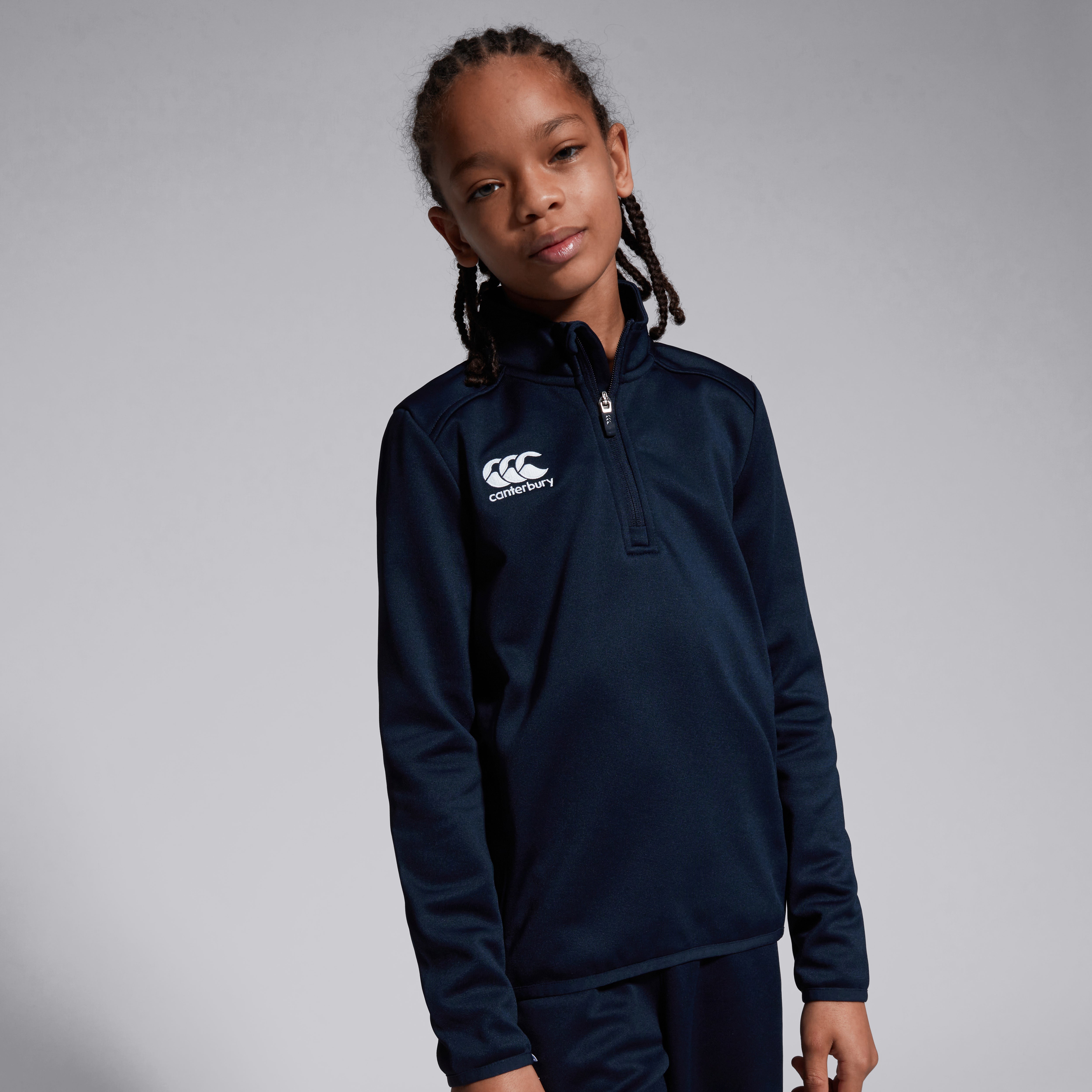 Junior Unisex Club 1/4 Zip Midlayer Training Top Navy | Navy