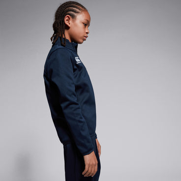 Junior Unisex Club 1/4 Zip Midlayer Training Top Navy