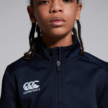 Junior Unisex Club 1/4 Zip Midlayer Training Top Navy