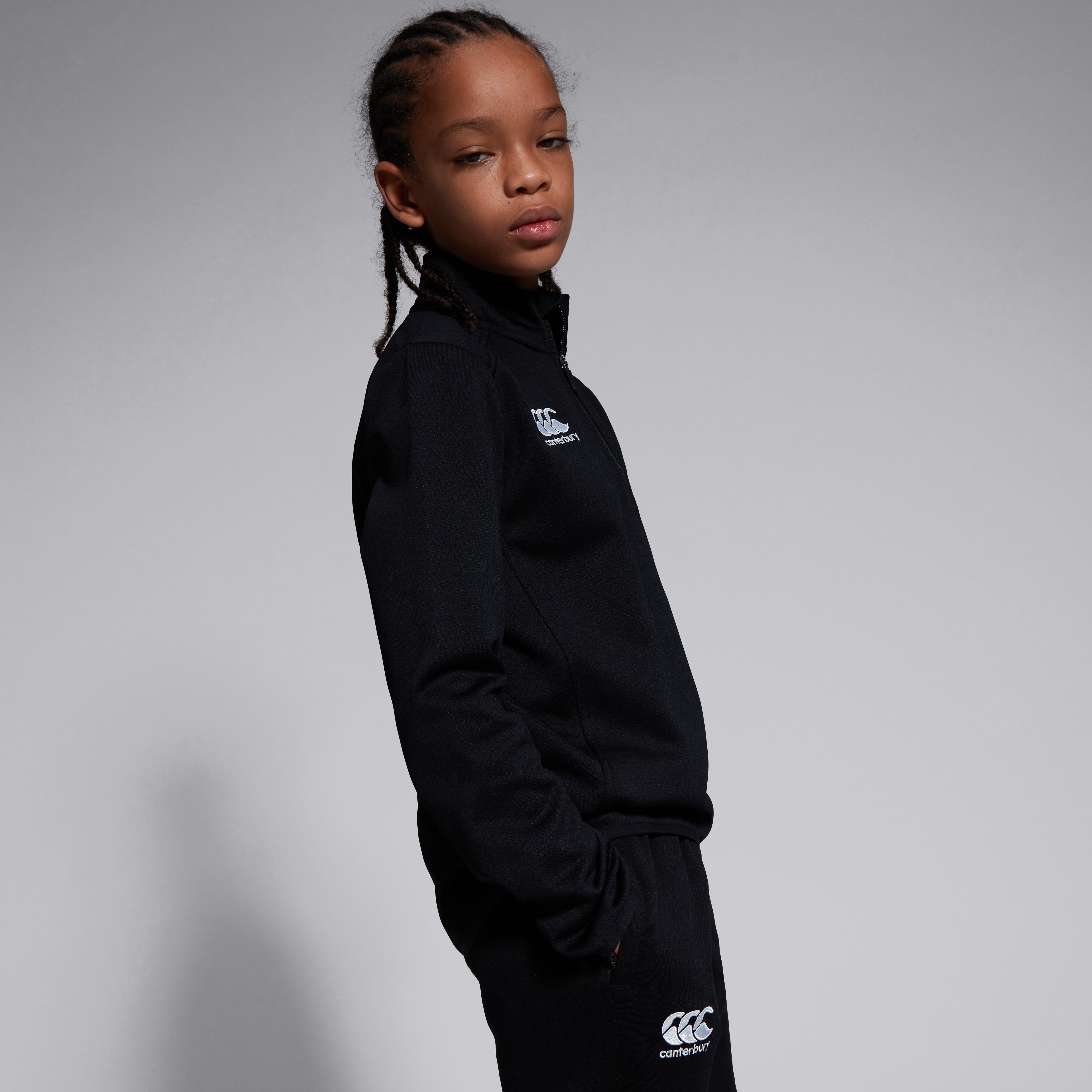 Junior Unisex Club 1/4 Zip Midlayer Training Top Black | Black