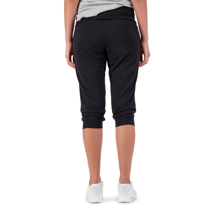 Womens Cuffed Capri Pant Black