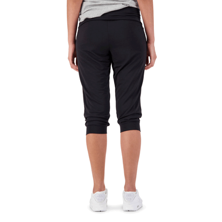 Womens Cuffed Capri Pant Black