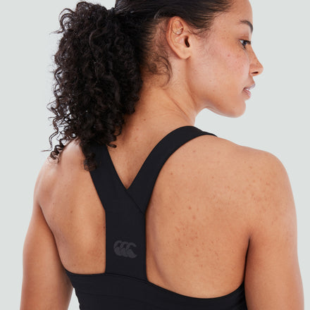 Womens Vapodri Tempo Cropped Top Black