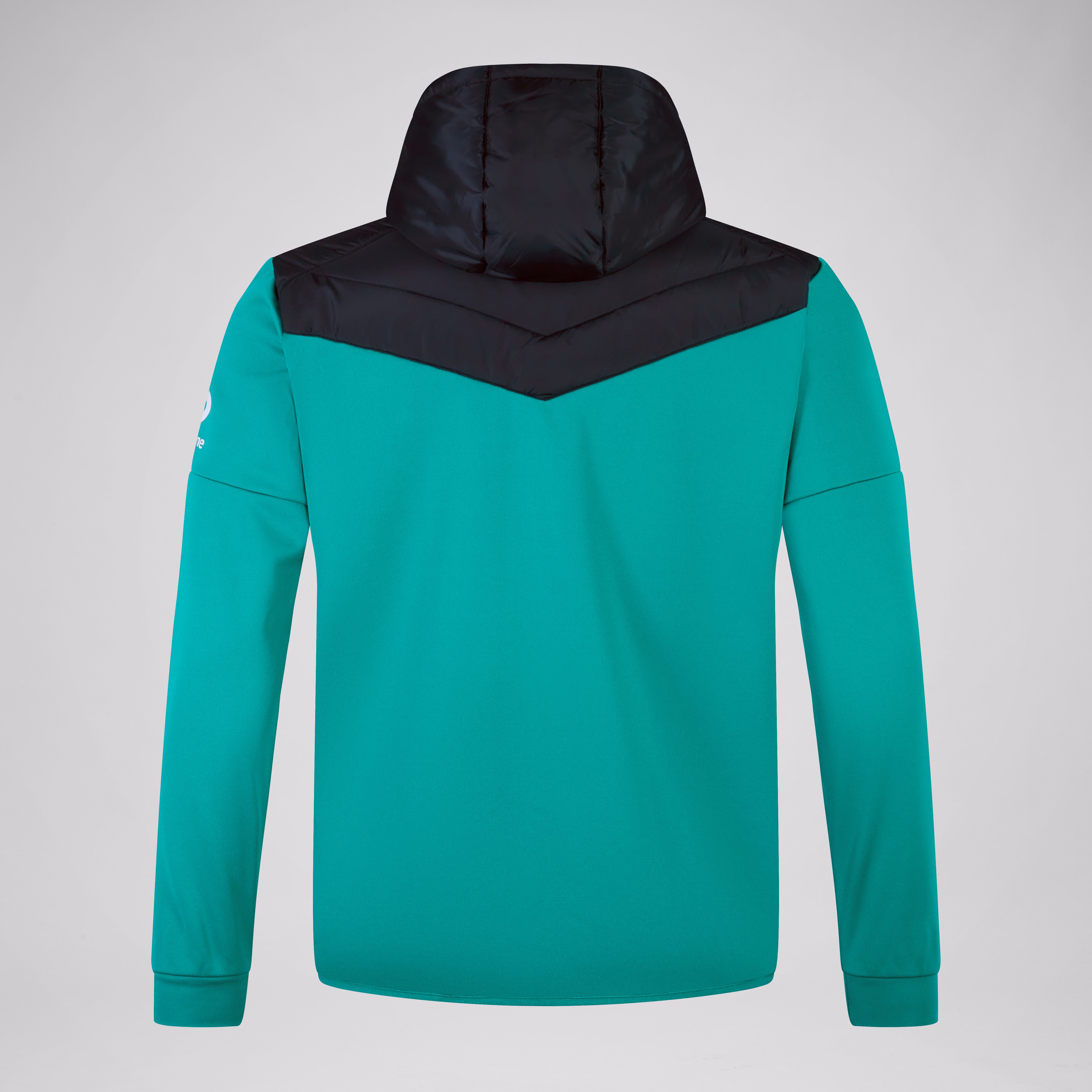 Mens Ireland Hybrid Padded Jacket Black/Green | Black | Canterbury