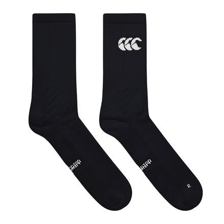 Mens Mid Calf Grip Socks Black
