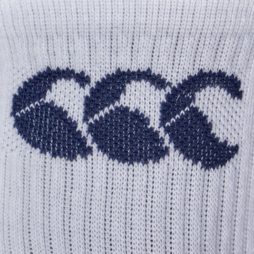 Unisex Crew Socks 3 Pack White/Navy