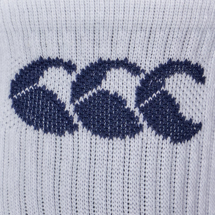 Unisex Crew Socks 3 Pack White/Navy