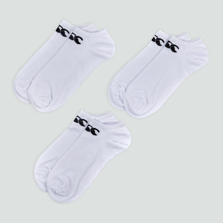 Adult Unisex Trainer Liners 3 Pack White/Black