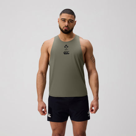 Mens Ireland Poly Training Singlet Green