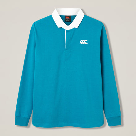Mens Solid Dye Rugby Jersey Turquoise