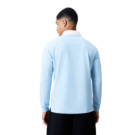 Mens Solid Dye Rugby Jersey Blue
