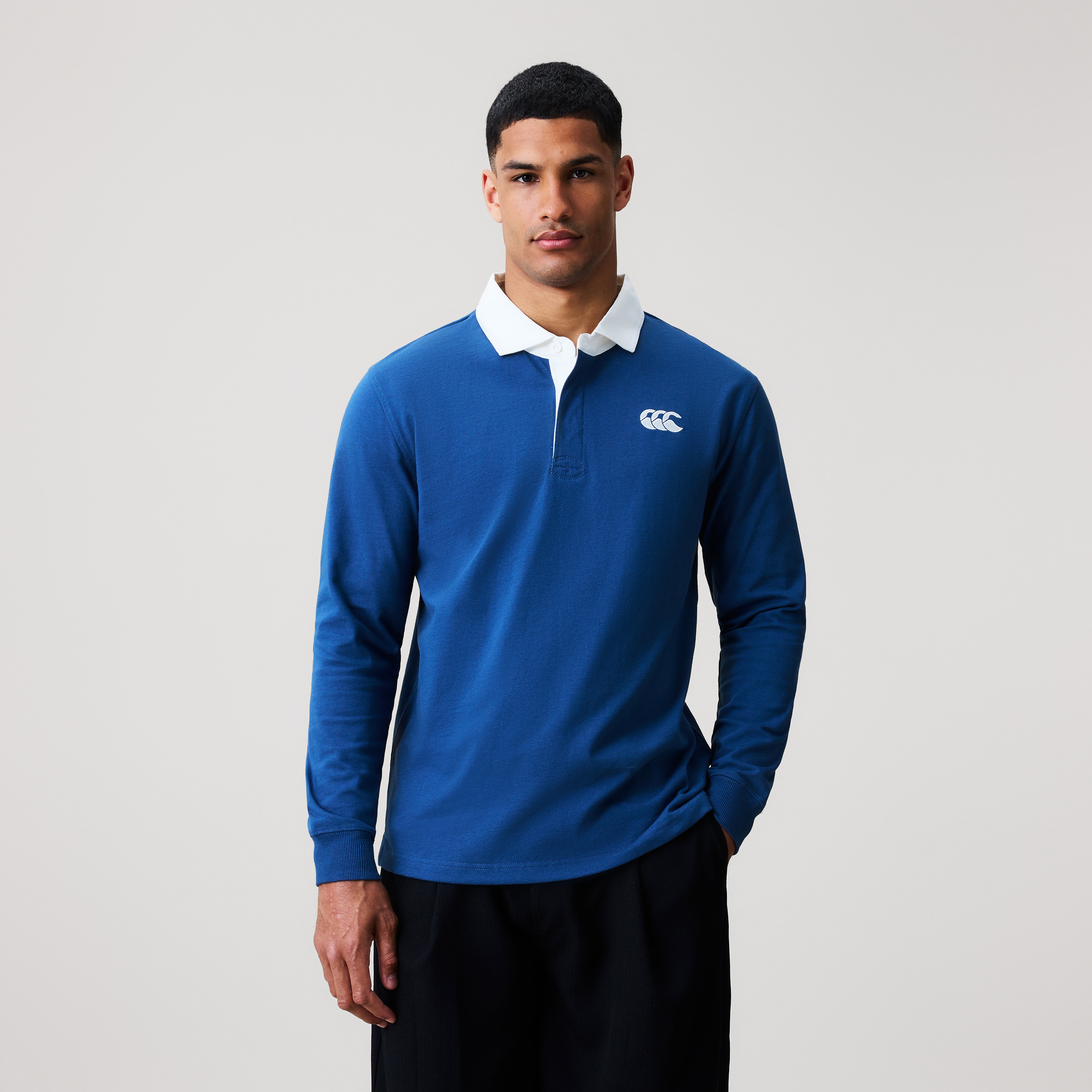 Mens Solid Dye Rugby Jersey Blue | Blue | Canterbury