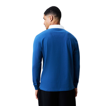 Mens Solid Dye Rugby Jersey Blue