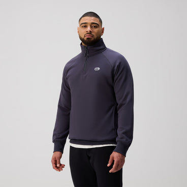 Mens Sport Dept. Quarter-Zip Sweater India Ink