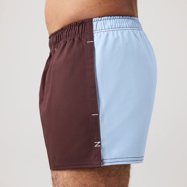 Mens Harlequin Shorts Brown