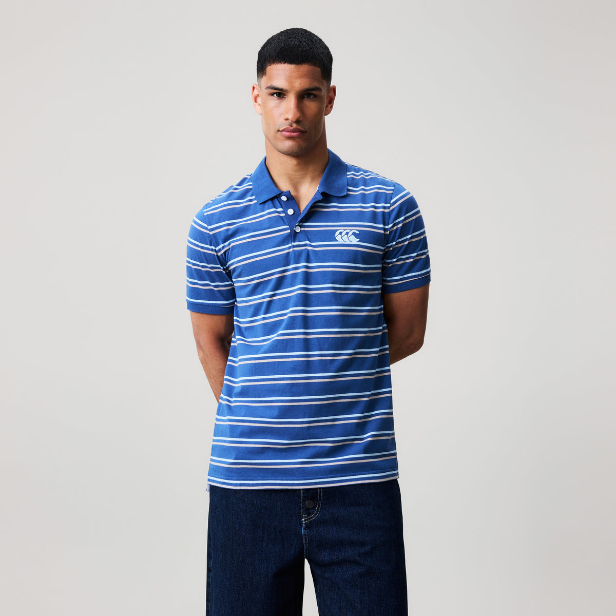Yarn Dye Stripe Polo Shirt