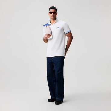 Mens Solid Pique Polo Shirt Grey