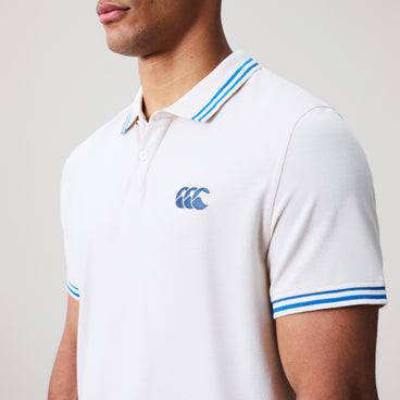 Mens Solid Pique Polo Shirt Grey