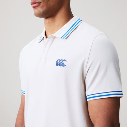 Mens Solid Pique Polo Shirt Grey