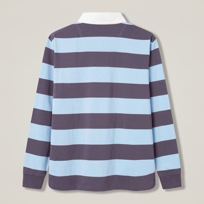 Mens Stripe Rugby Jersey Grey