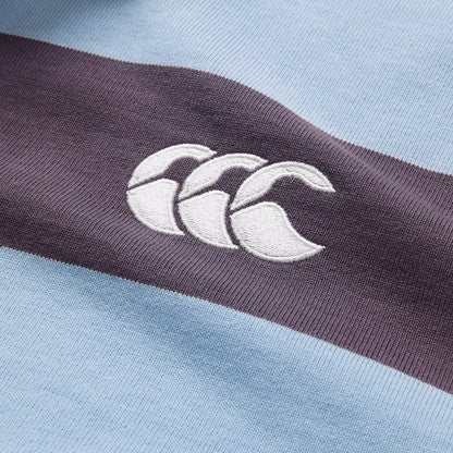 Mens Stripe Rugby Jersey Grey