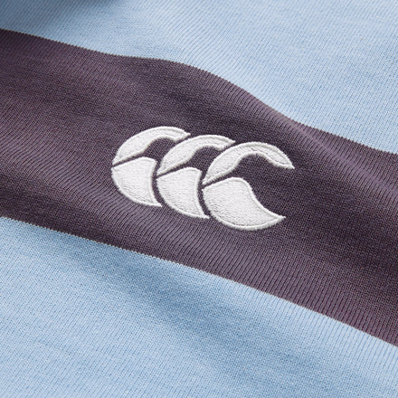Mens Stripe Rugby Jersey Grey