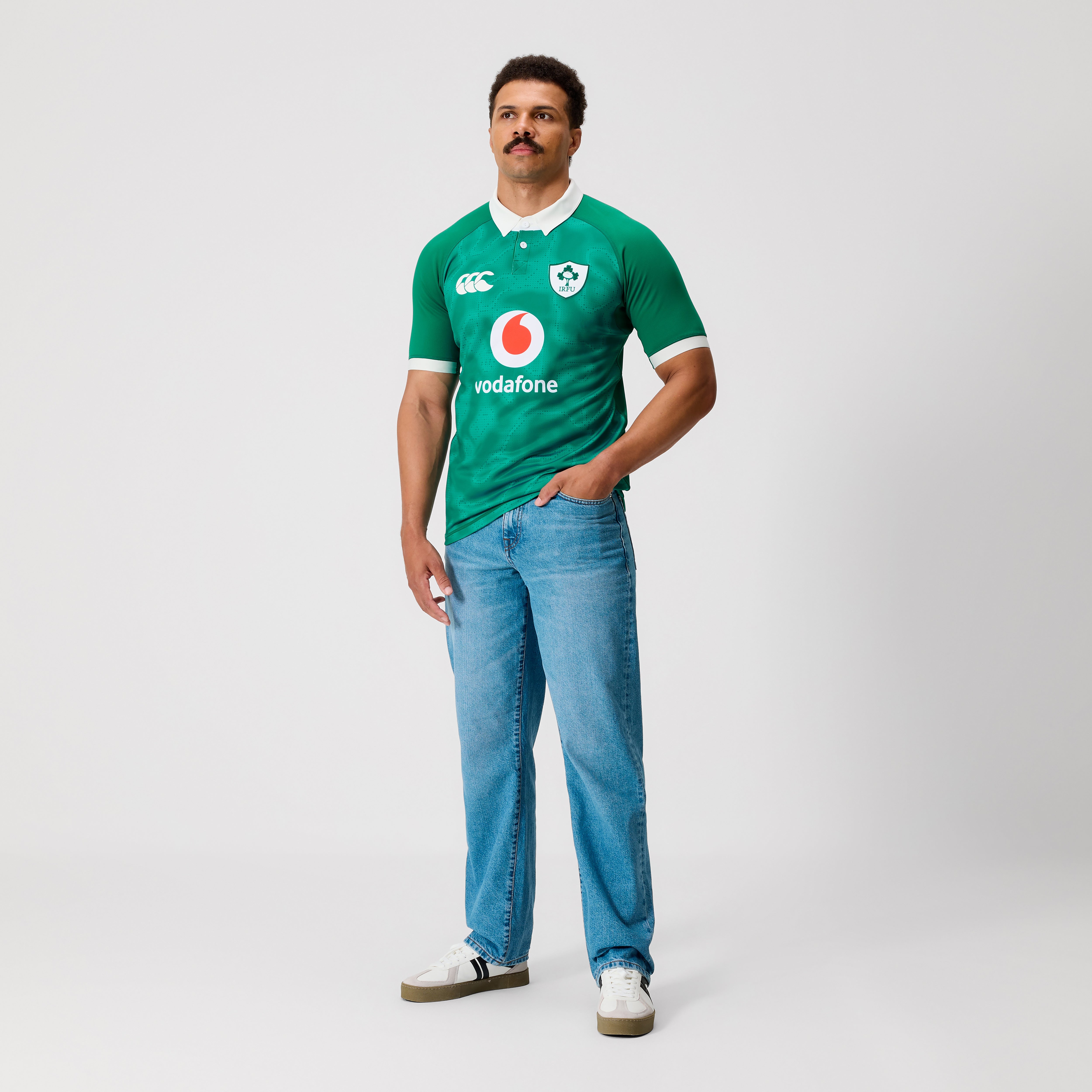 Mens Ireland Pro Jersey Green/White | Green | Canterbury
