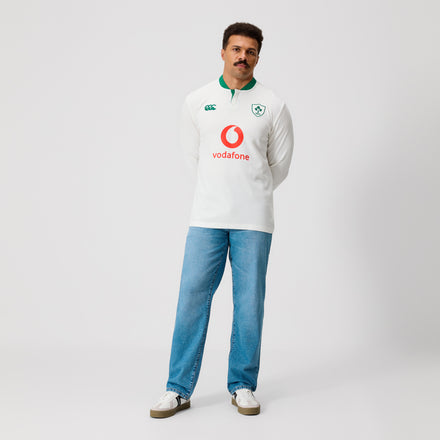 Mens Ireland Alternative Long Sleeved Classic Jersey White/Green