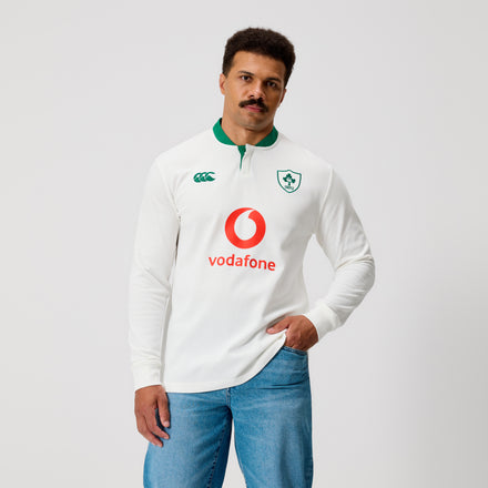 Mens Ireland Alternative Long Sleeved Classic Jersey White/Green