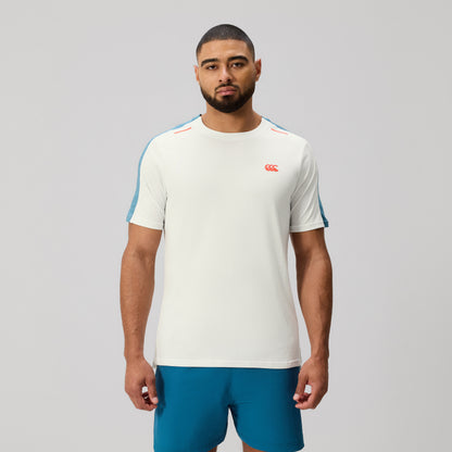 Mens Tempo+ Tee White/Blue