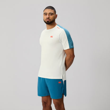 Mens Tempo+ Tee White/Blue