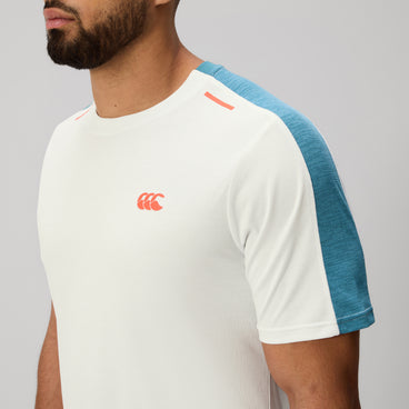 Mens Tempo+ Tee White/Blue
