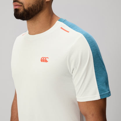 Mens Tempo+ Tee White/Blue