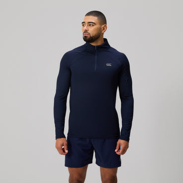 Mens Tempo 1/4 Zip Tee Navy