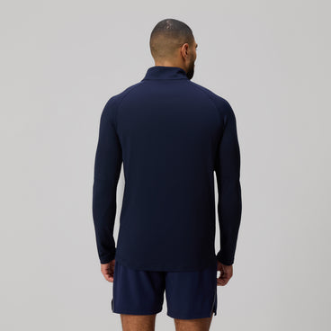 Mens Tempo 1/4 Zip Tee Navy